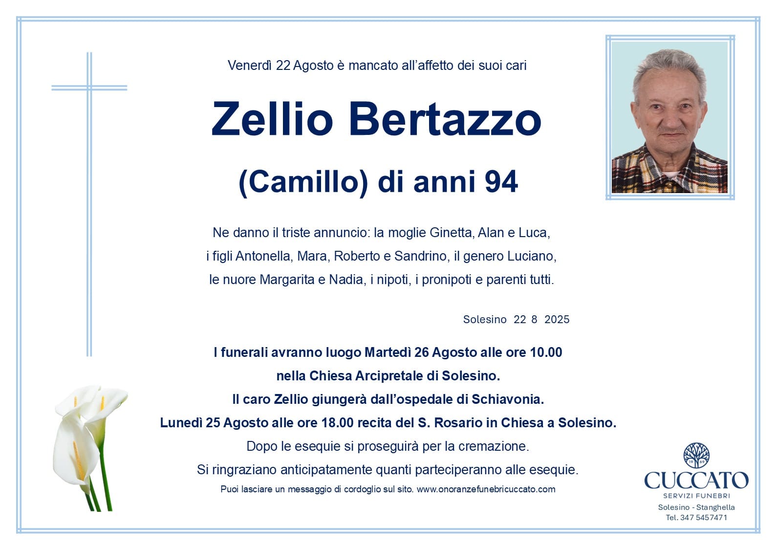 Bertazzo zellio epigrafe