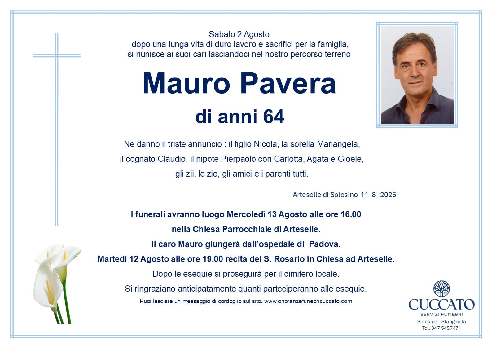 Pavera Mauro epigrafe
