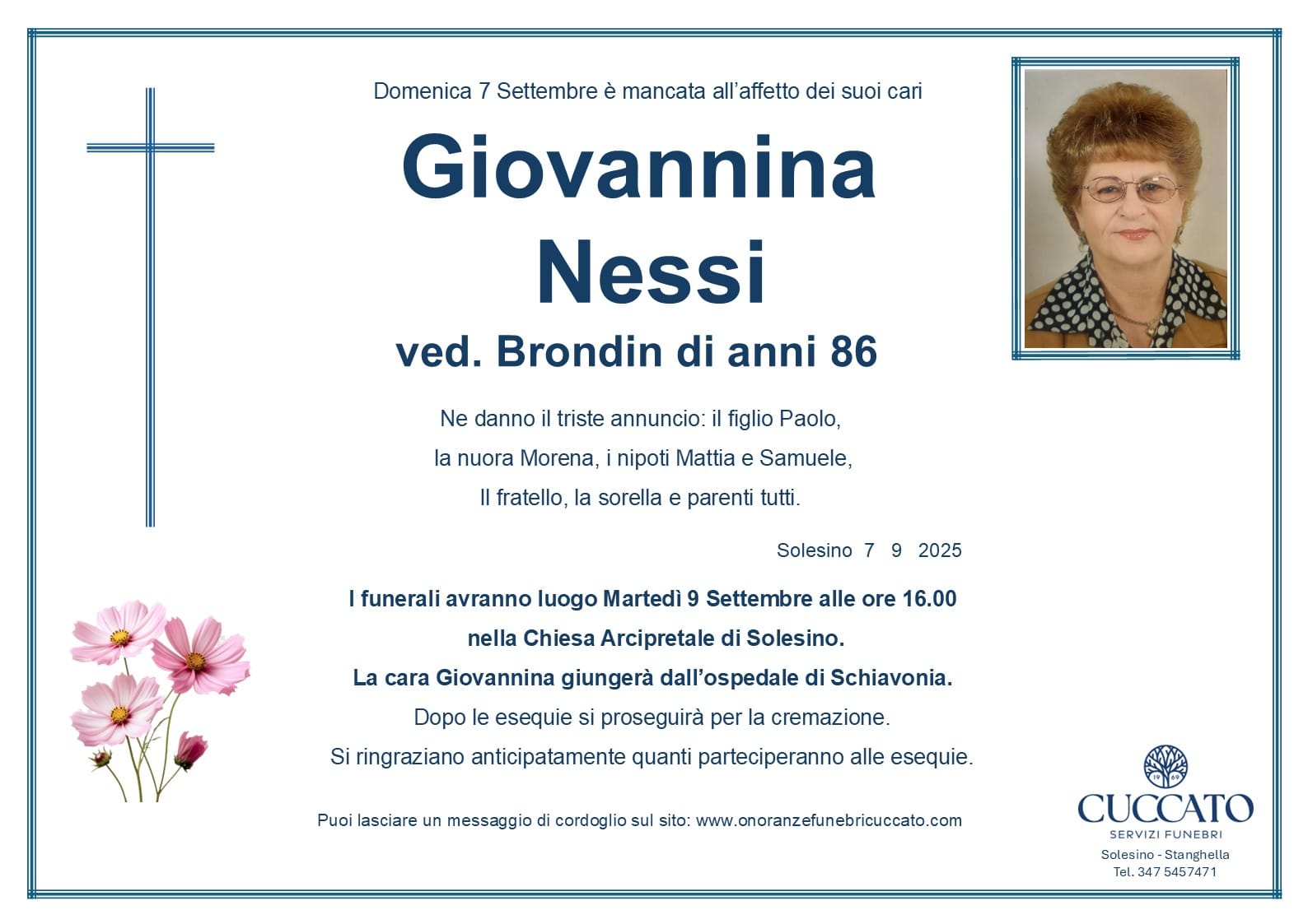 Nessi Giovannina epigrafe