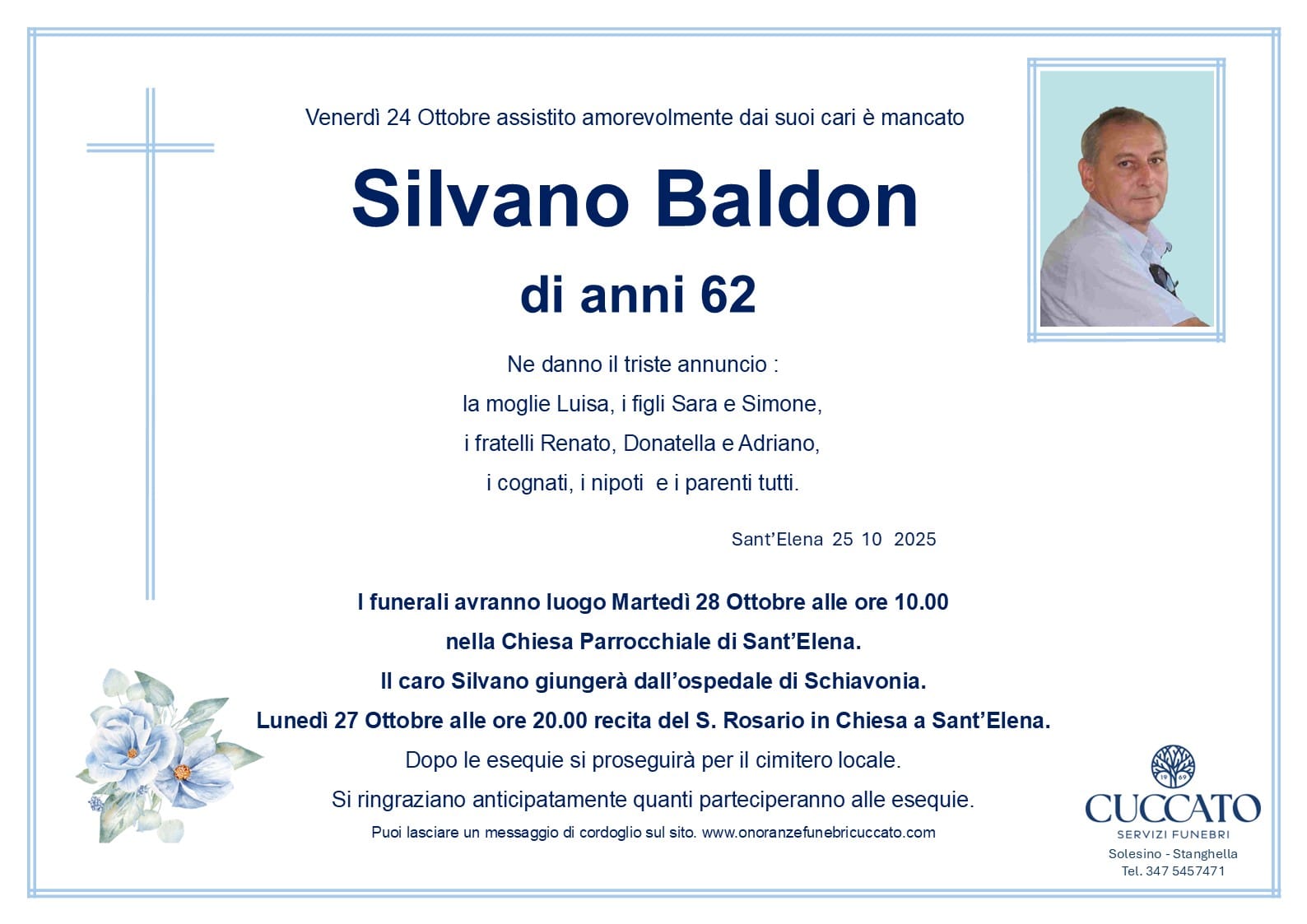 Silvano Baldon 1 Baldon Silvano epigrafe