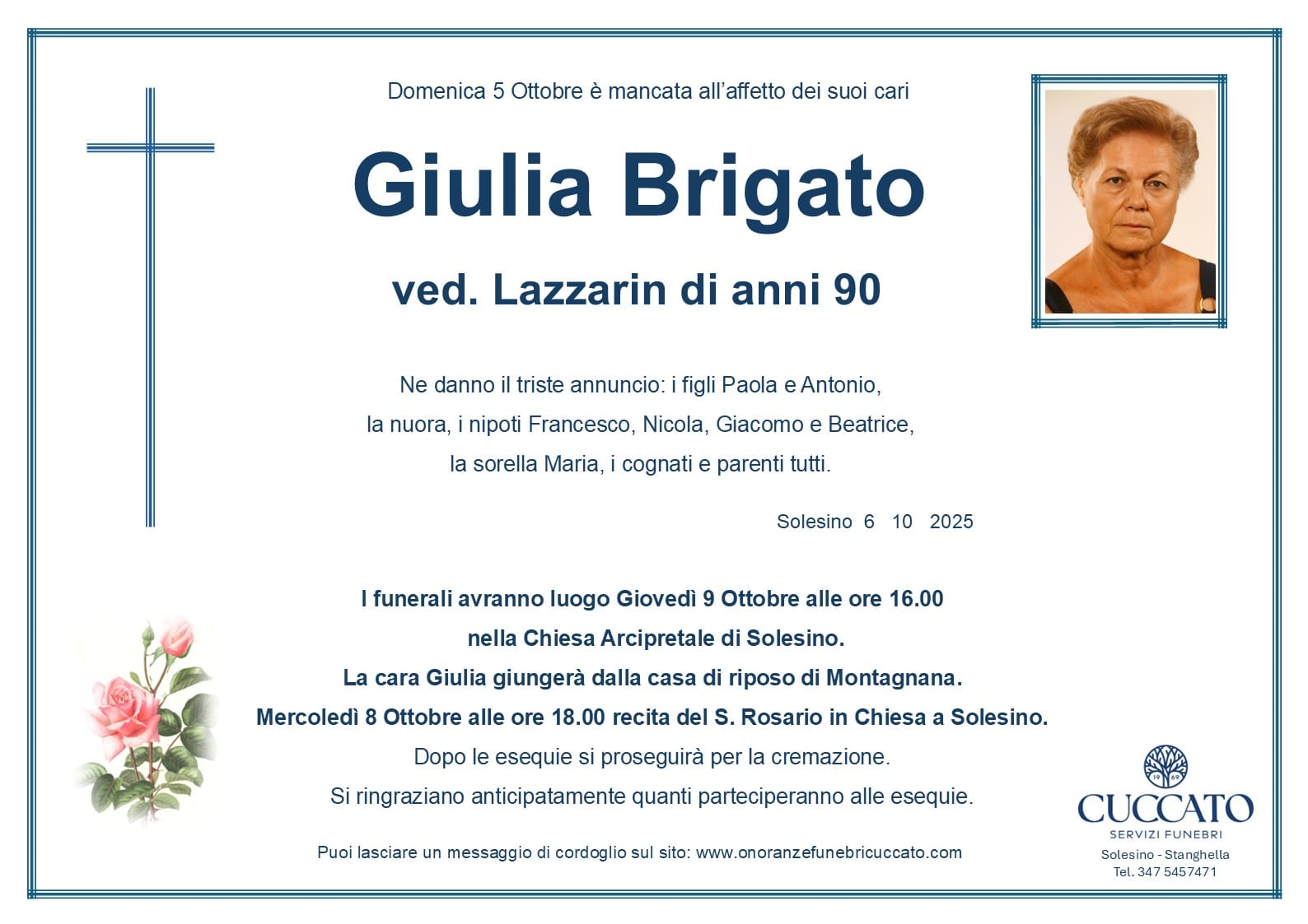 Brigato Giulia epigrafe
