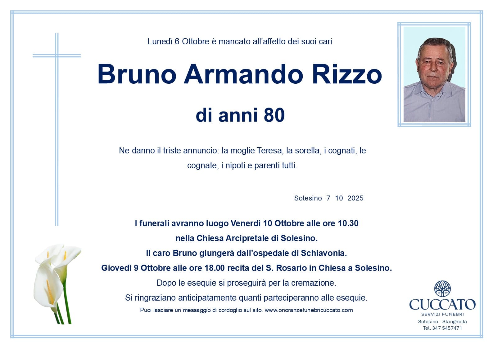 Rizzo Bruno Armando epigrafe