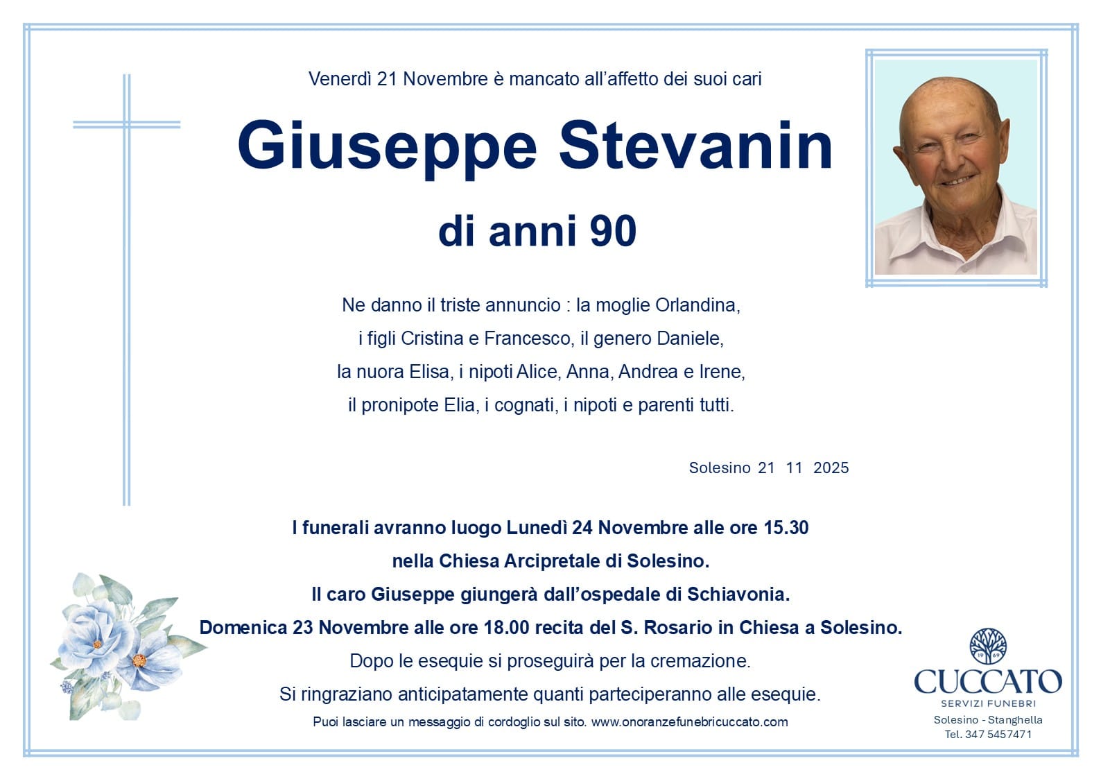 Stevanin Giuseppe epigrafe 2