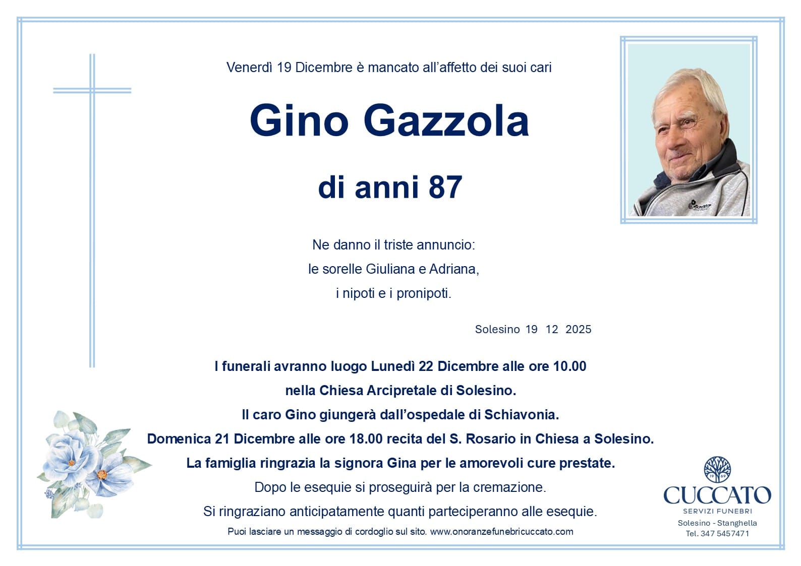 Gino Gazzola 1 Gazzola Gino epigrafe