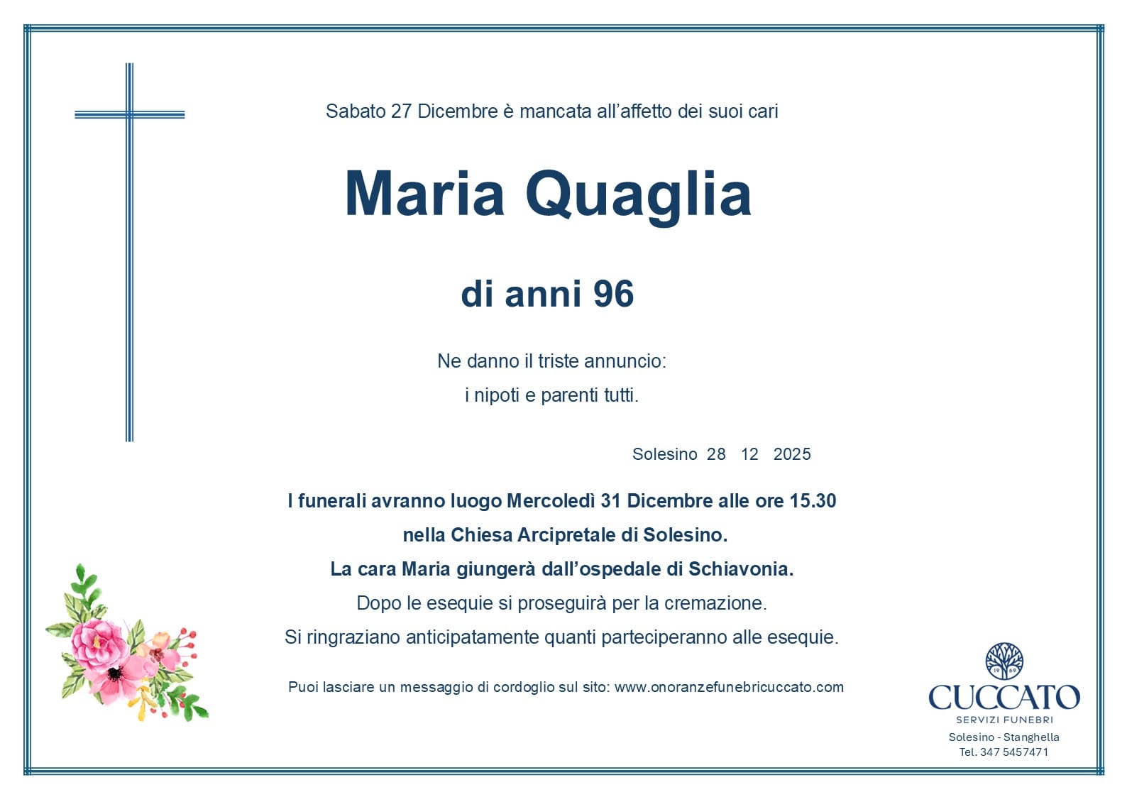 Maria Quaglia 1 Quaglia Maria epigrafe