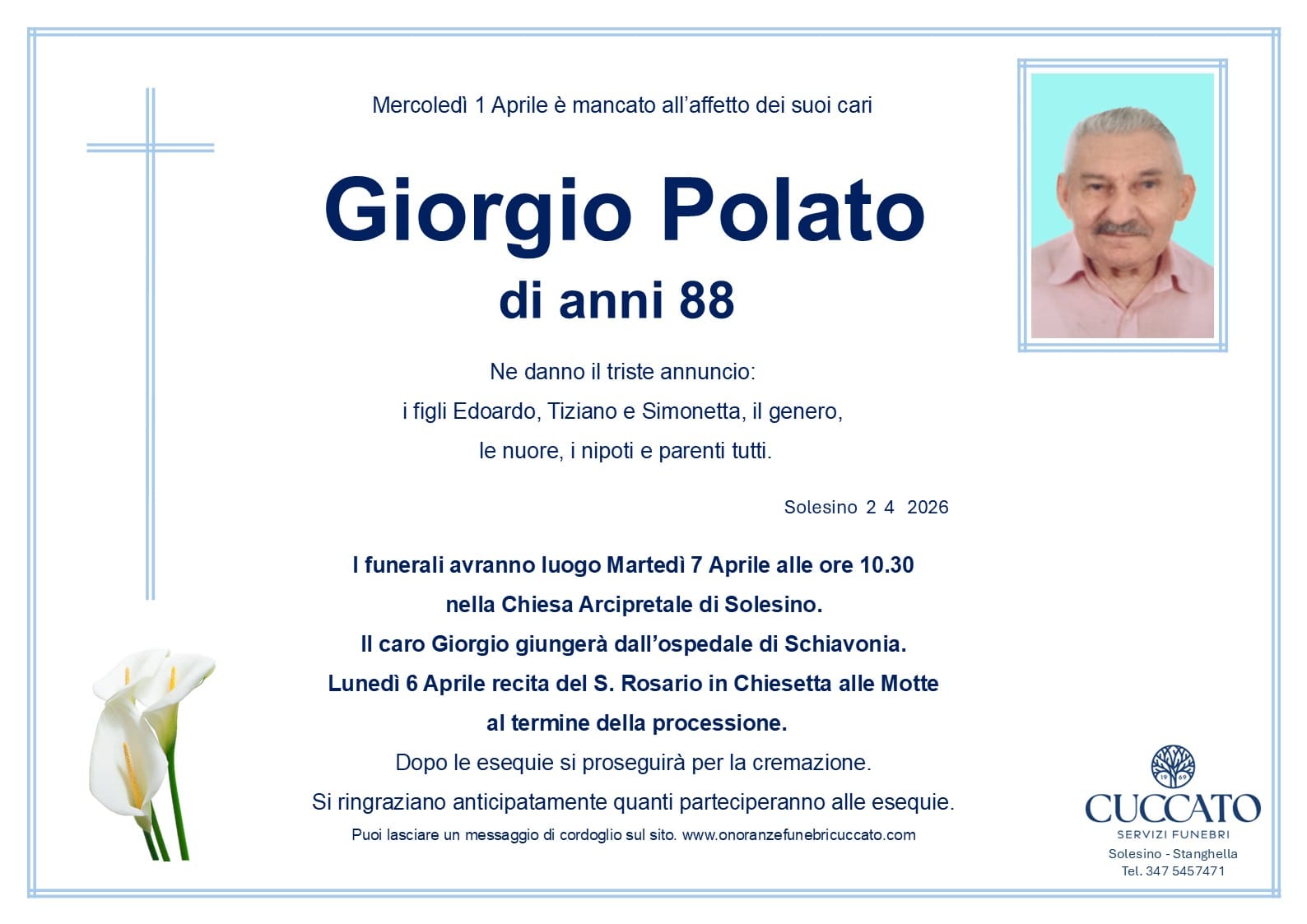 Giorgio Polato 1 Polato Giorgio epigrafe