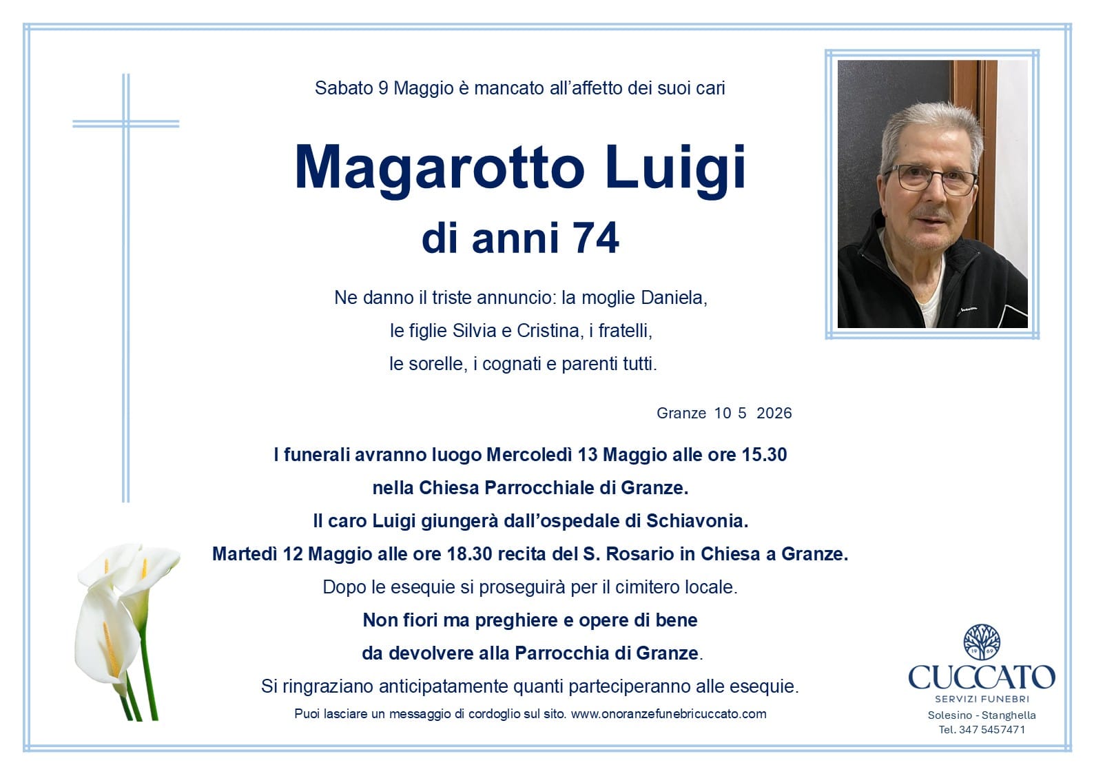 Luigi Magarotto 1 Magarotto Luciano epigrafe