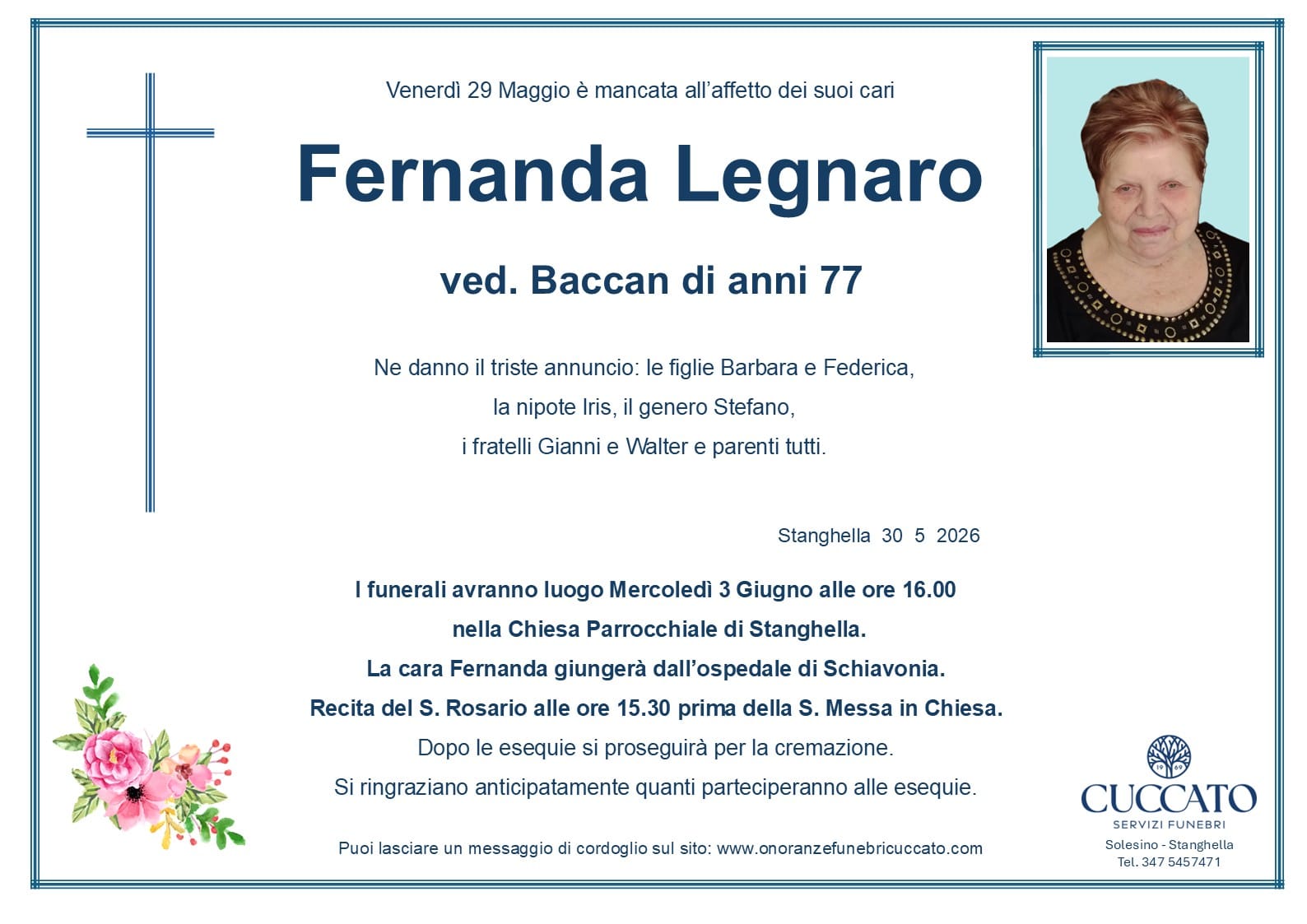 Fernanda Legnaro ved. Baccan 1 legnaro fernanda epigrafe 2