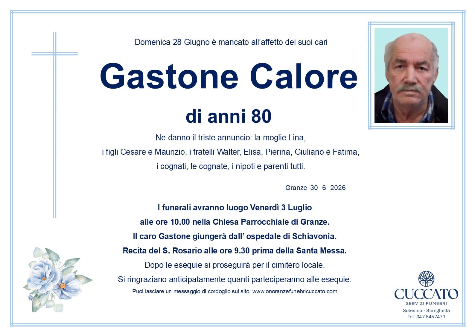 Gastone Calore 1 gastone calore epigrafe