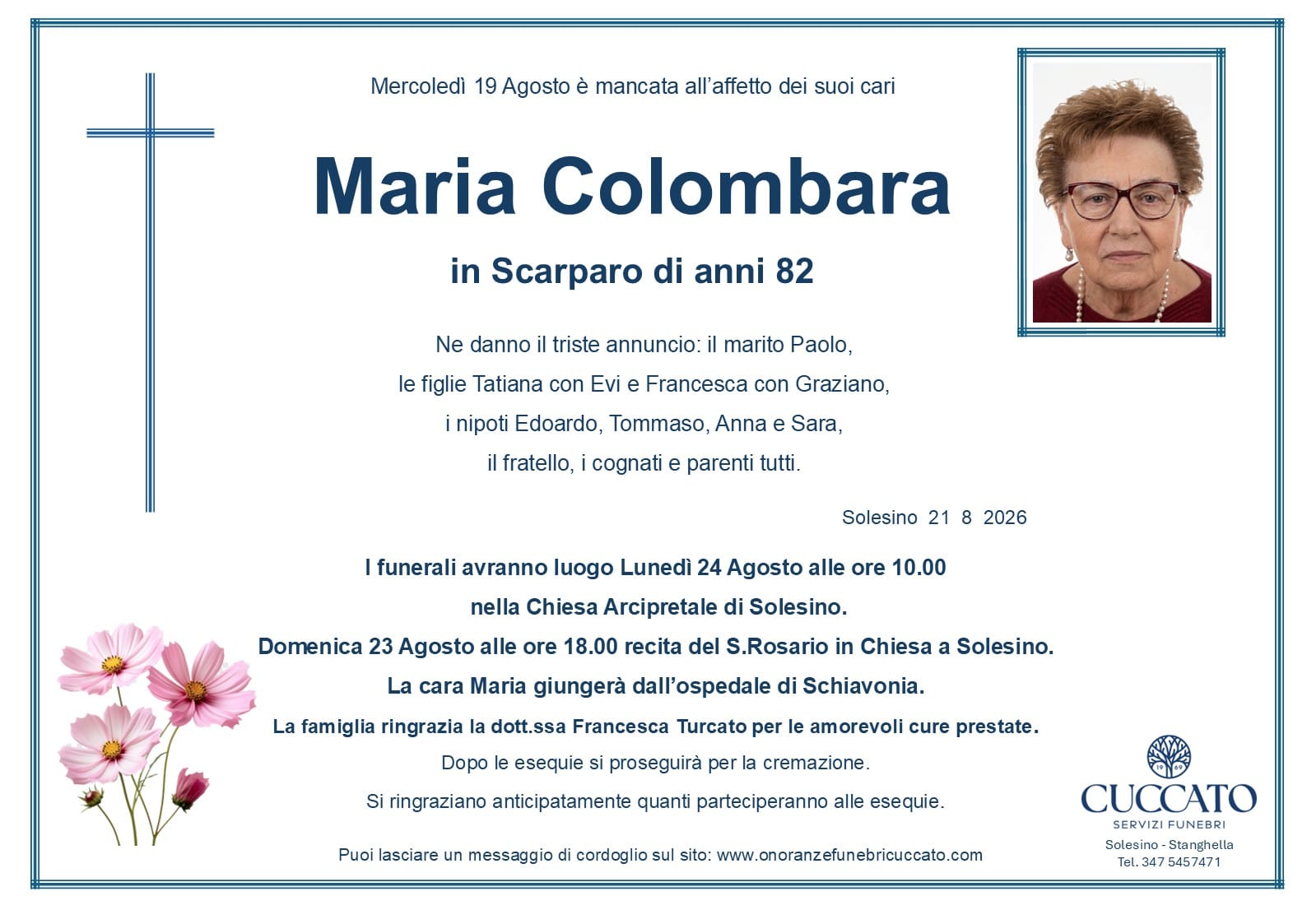 Maria Colombara in Scarparo 1 Colombara Maria epigrafe