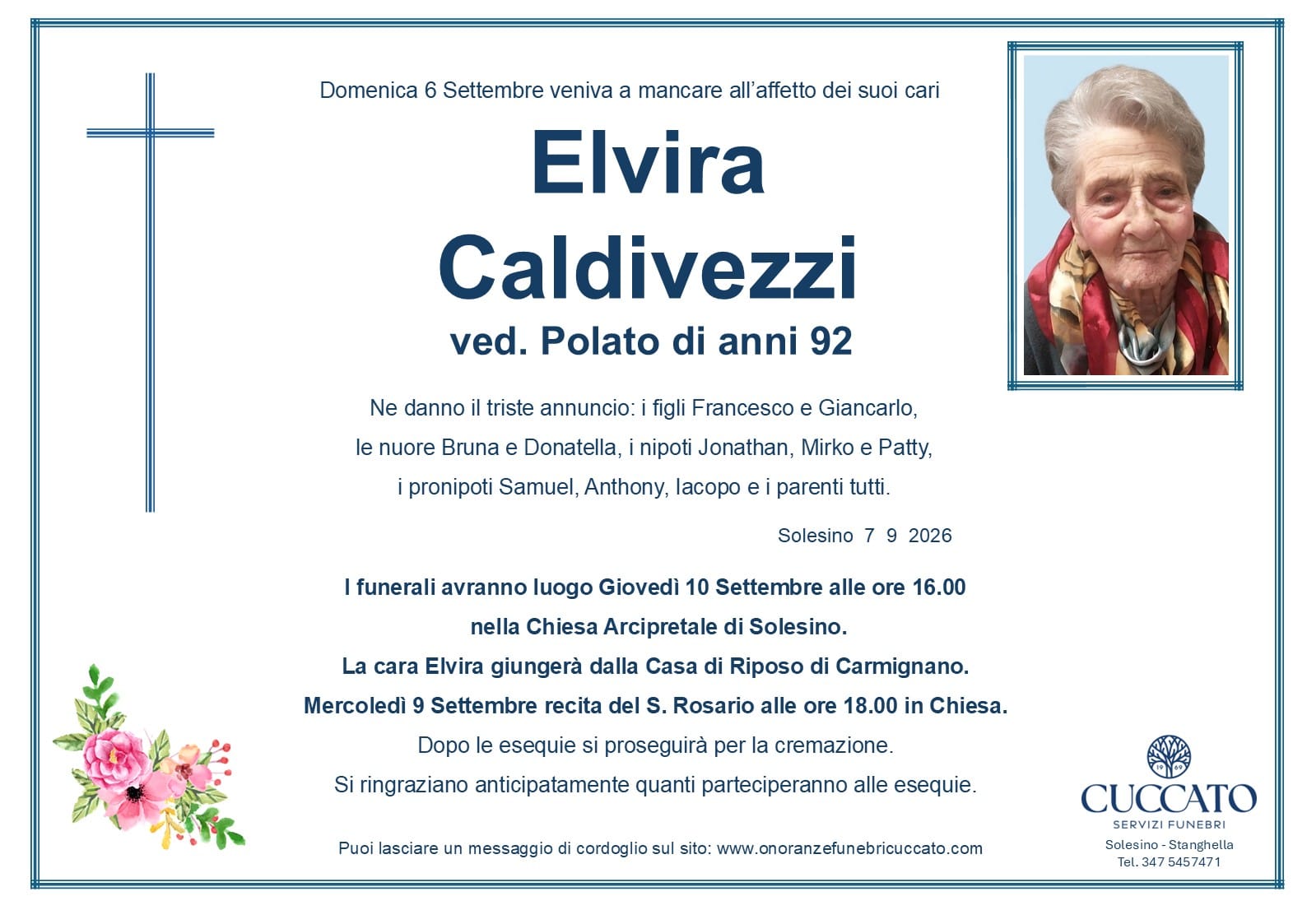 Elvira Caldivezzi 1 Caldivezzi Elvira epigrafe